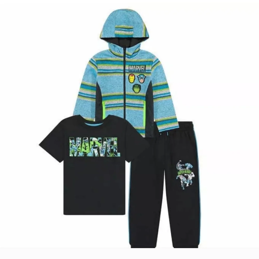 Character Kids Boys 3-piece Sweater Fleece Set MARVEL nwt